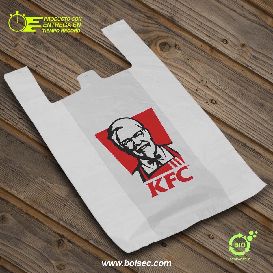 bolsa tipo camiseta con impresion